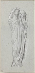 Draperiestudie für Elektra am Grab des Agamemnon von Frederic Leighton